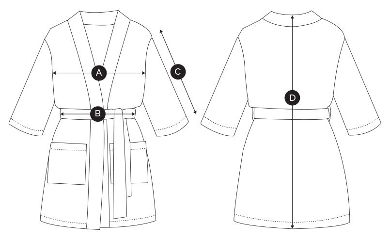 Dressing Gown sizing guide